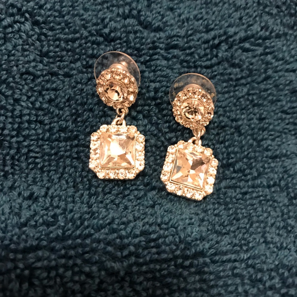 Faux diamond earrings